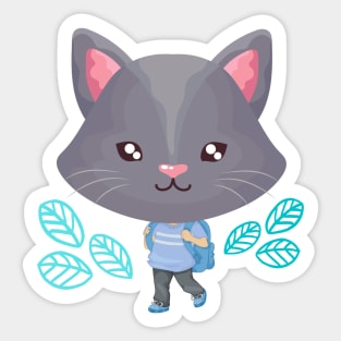 Head of cute cat Sticker